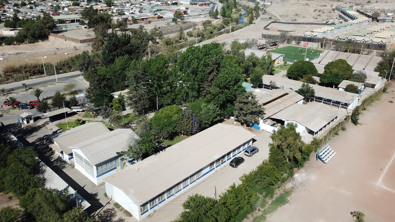 Vista aérea de las instalaciones del Colegio Ambrosio OHiggins